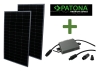 PATONA Premium 750W Set Balkonkraftwerk 2xSolarpanel 375W u. 600W Wechselrichter