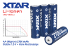 4x XTAR 1,5V AA CLR 4300 Li-Ion Akku 2700 mAh Konstante Spannung + Akkuwechselanzeige