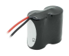 Notleuchtenakku NiCD 2.4V 1800mAh F1x2 Sub-C mit 200mm Kabel einseitig