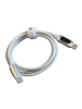 USB C auf USB C Schnellladekabel, geflochten weiss, 100cm