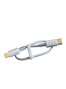 USB-C Schnellladekabel auf Lightning 0.25cm, weiss