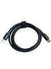 USB-C auf USB-C Schnellladekabel 100cm, schwarz Nylon