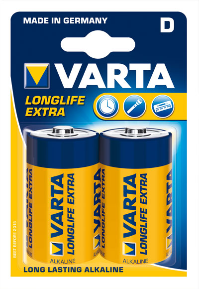 5389_0 Varta 4120 Longlife Extra Batterie Mono, D, LR20 2er Pack
