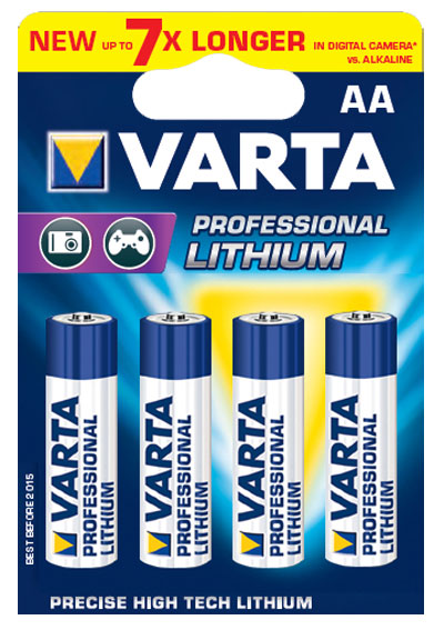 14635_0ZLFRuZ2IARMEt Varta 6106 Professional Lithium AA, LR6, pack de 4