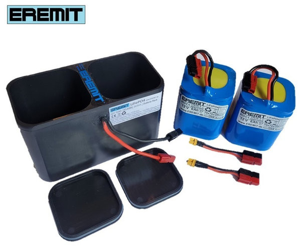 27488_0 EREMIT 12V 12Ah LiFePo4 Akku im Gehäuse komplett mit PowerPol Stecker
