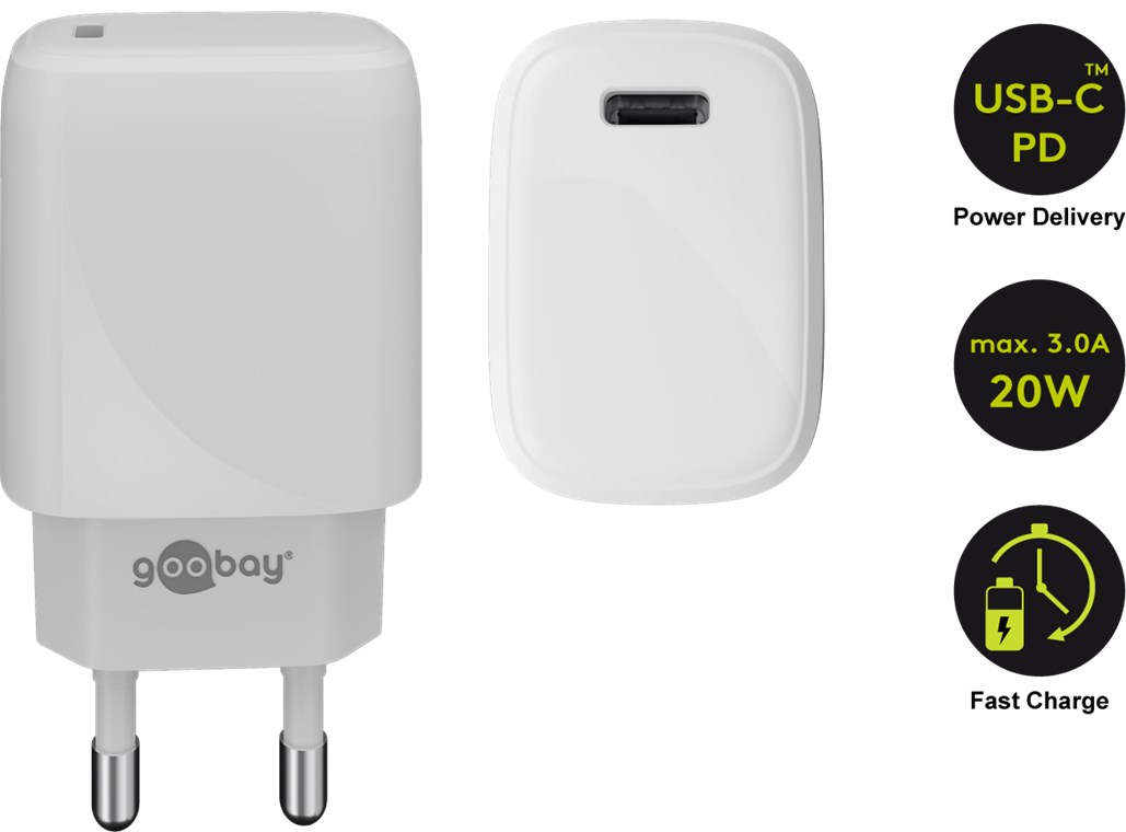 Chargeur rapide USB-C (PD) 20W pour iPhone 12 / 13