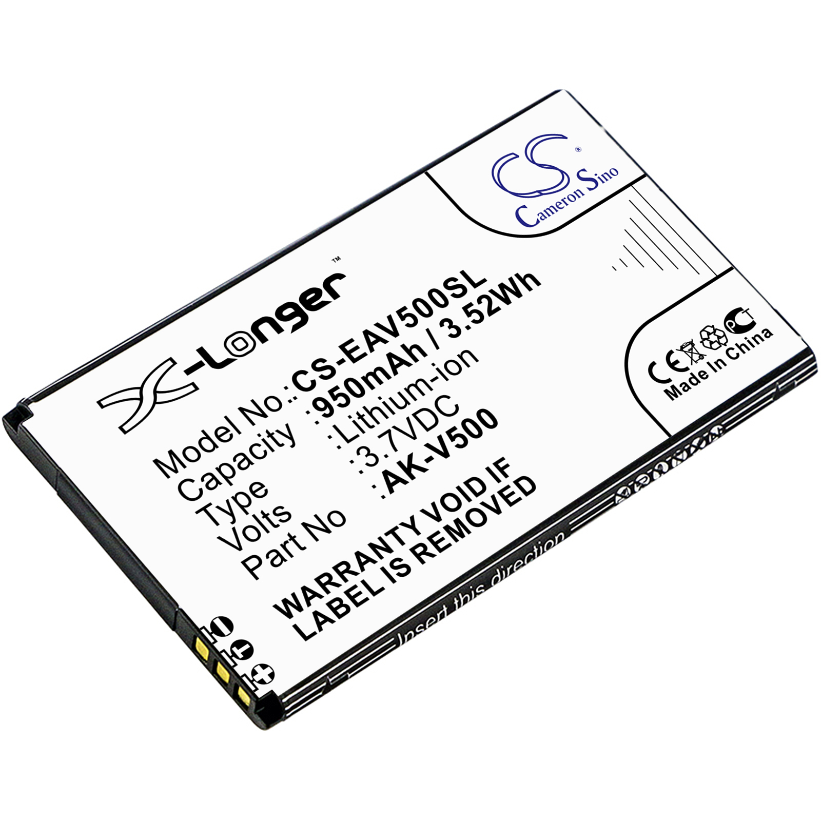 24676_0 Akku ersetzt Emporia AK-V500 passend für Emporia Prime V500 950mAh
