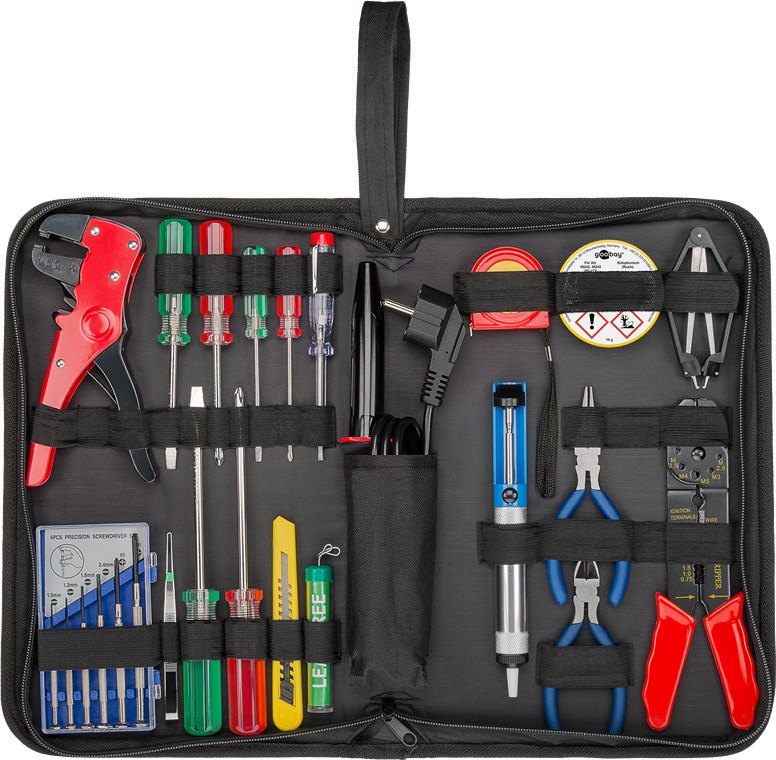 25929_0DrgQ8ECxW4ojH Lötset und Werkzeugset in Tasche, 20-teilig