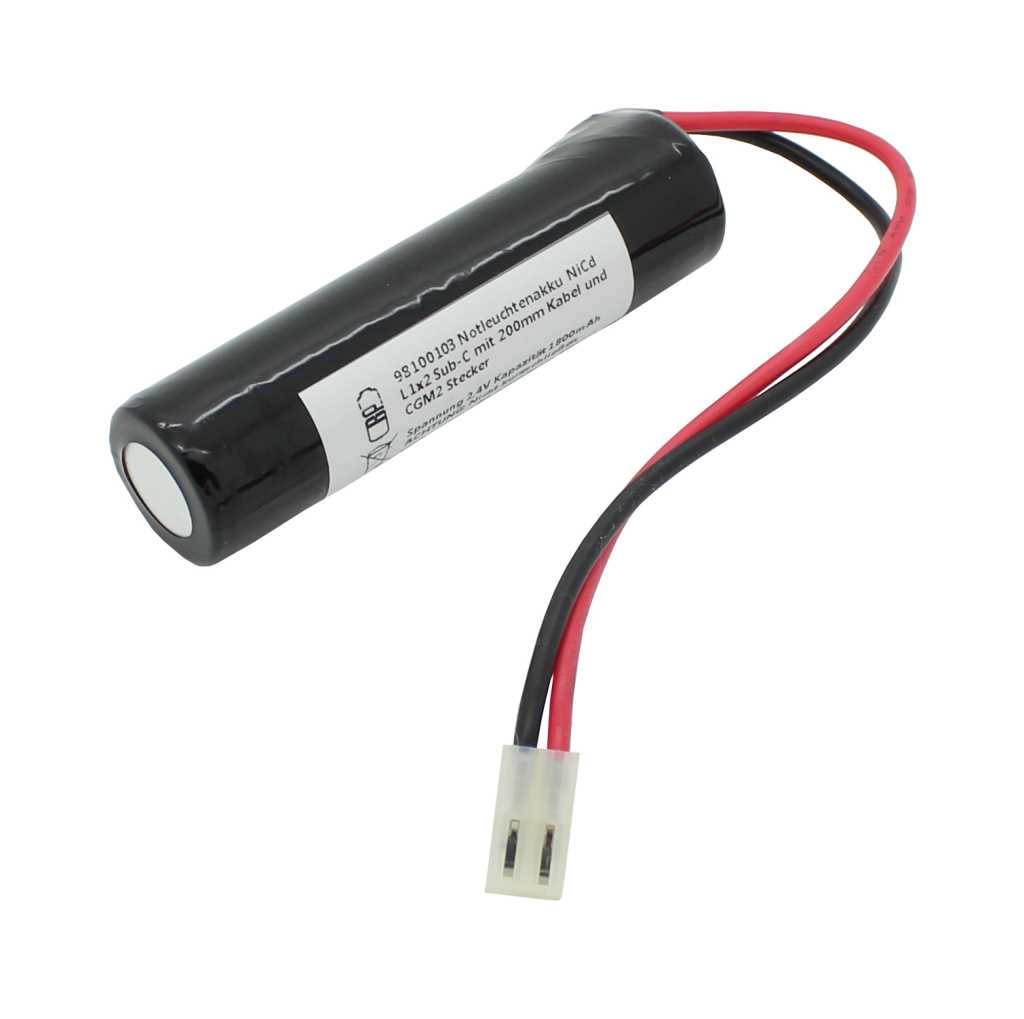 27031_0Ue0P9YPEIN3s6 Notleuchten Akku passend für ELUBAT swiss, 275 602, 275602, 2.4V 1.8Ah Ni-MH