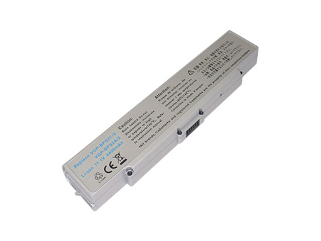 9008_0 Akku passend für Sony VGN-N31, -N37, -N50, -N320, -N350 4400mAh Silber