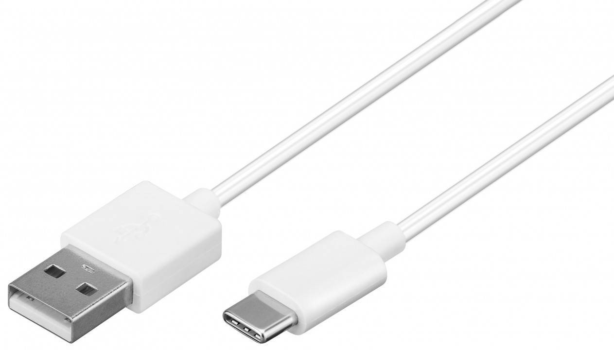 22083_0kOxCkMaHrDVAN Câble de charge et de synchronisation USB-C 1m blanc