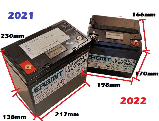 EREMIT 12V 100Ah LiFePo4 Akku mit Heizung, Display, Bluetooth BMS