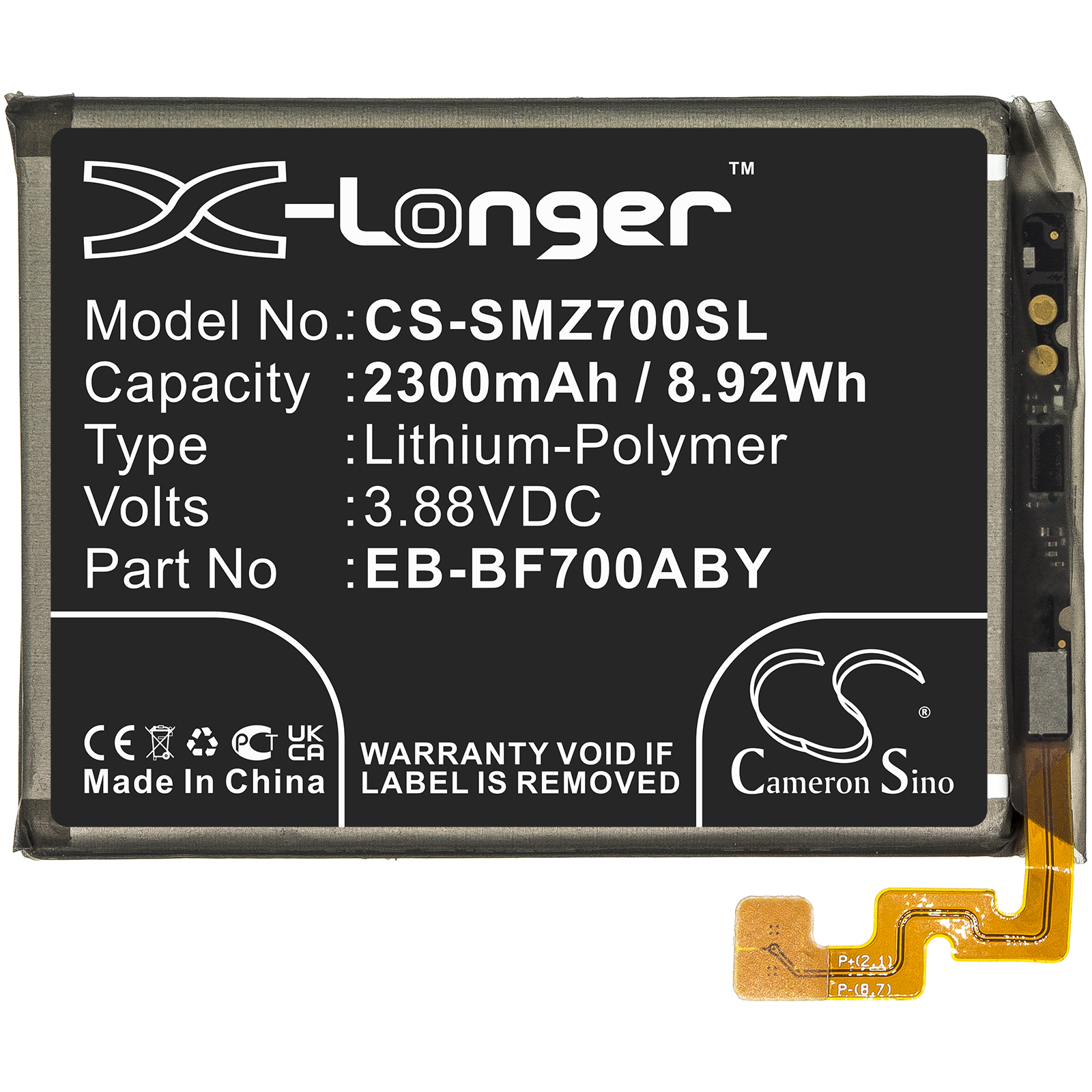 27425_1 Akku ersetzt EB-BF700ABY, GH82-23868A passend für Samsung Galaxy Z Flip,SM-F7000