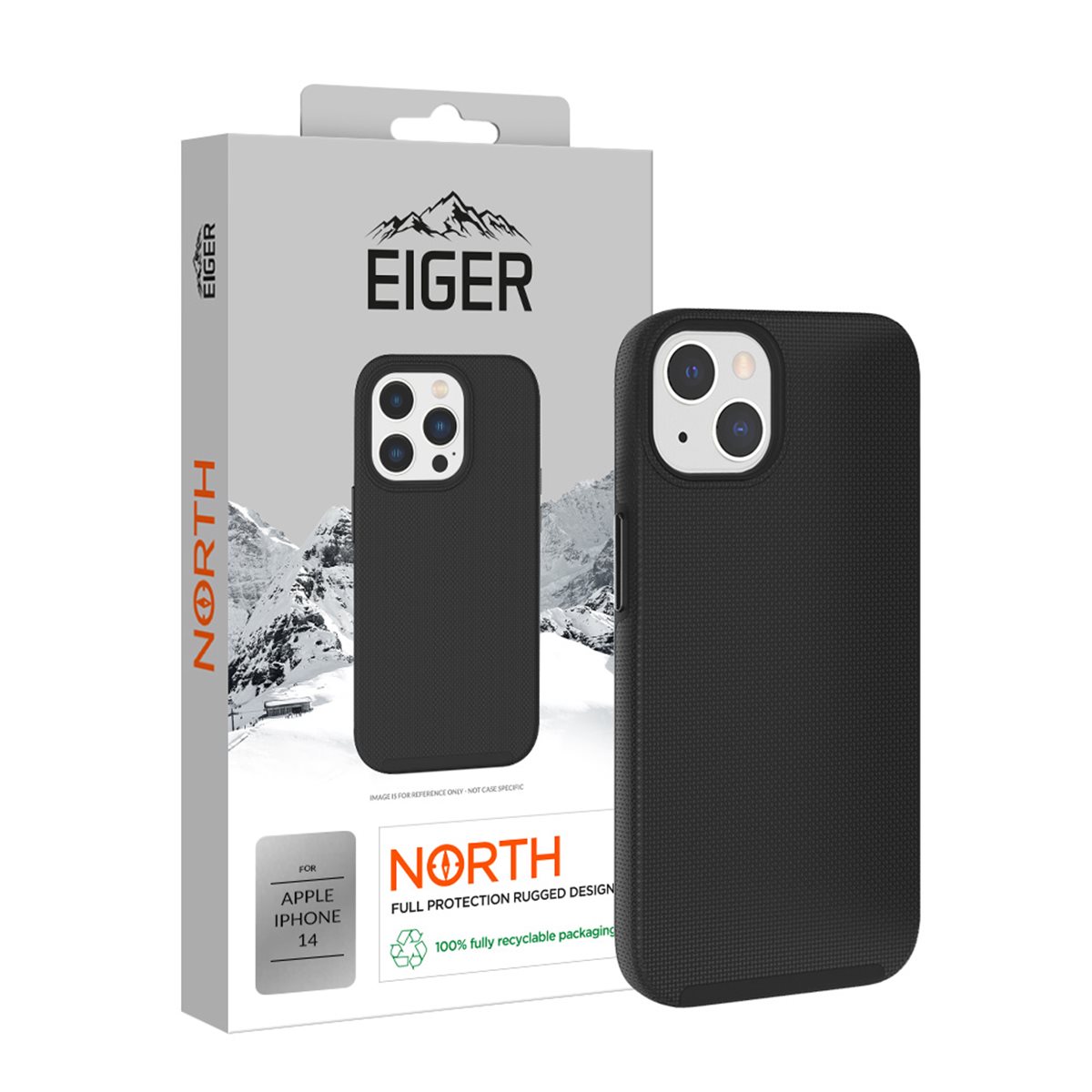 26184_0YDG7AwdVKSS6X EIGER APPLE IPHONE 14 OUTDOOR COVER EIGER NORTH RUGGED BLACK