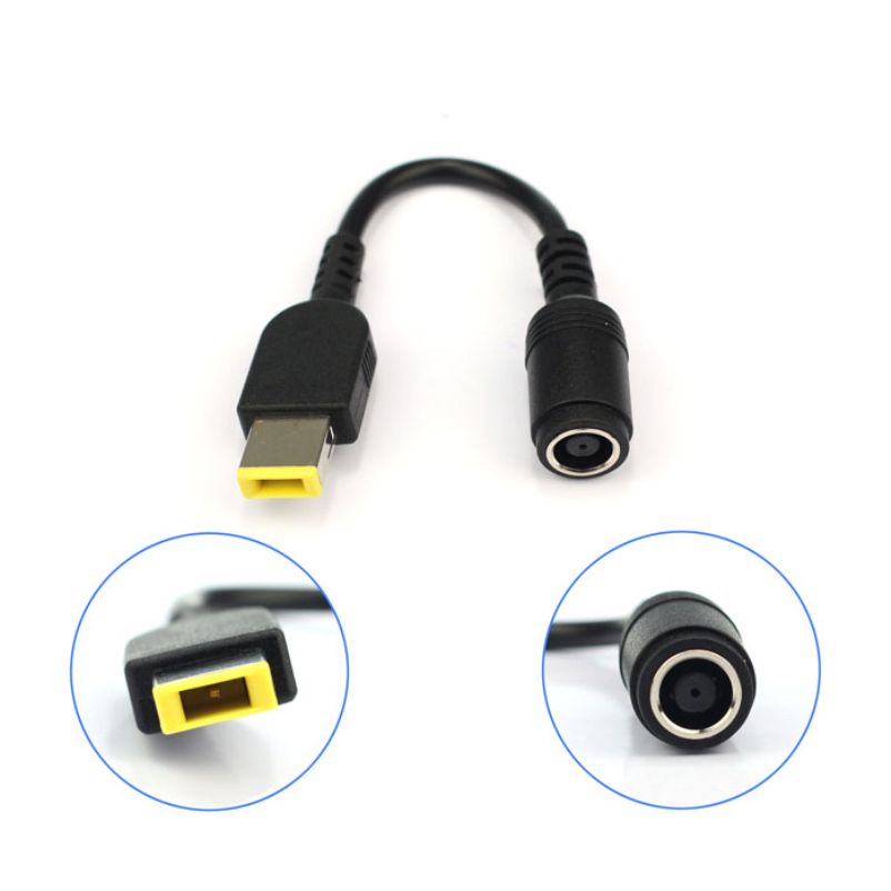 Adaptateur DC adapté à Lenovo 7.9mm mâle vers mâle carré
