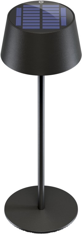 27586_04FYWjWa3jSH27 Solar LED Tischleuchte dimmbar Schwarz IP44 Schutzstandard für den Aussenbereich
