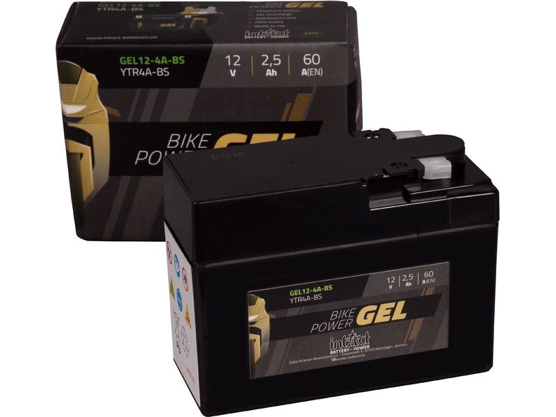 12437_1WjB9rKxAnRiwa Intact GEL12-4A-BS GEL-Motorradbatterie ersetzt CTR4A-BS, 50201, M6003 12V 2.5Ah
