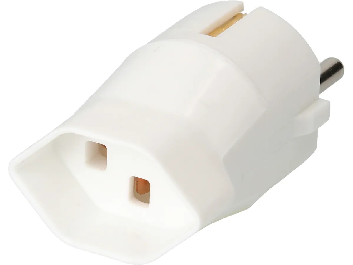 16144_1J7wxWysuhTL2O Reise Adapter CH - EU, Schweizer Steckdose Typ J (T23) - DE-Stecker, Typ F, 16A