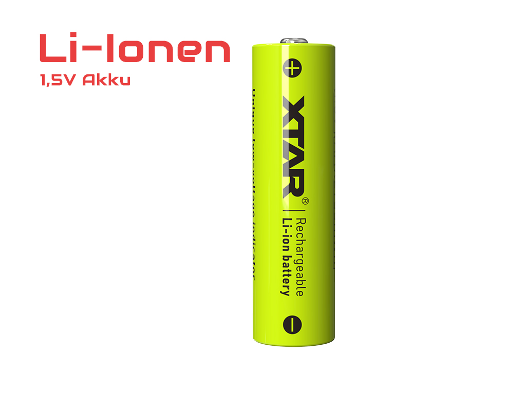 27355_0S6rwHpE1f0Yef 5x 4er Pack Xtar AA 1.5V 2700mWh (1750mAh) Li-Ion Akku (Wiederaufladbar)