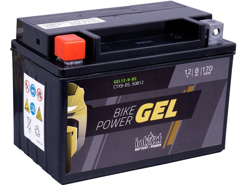 Intact GEL12-N50-18L-A GEL-Motorradbatterie passend für Ducati, Honda 12V 20Ah
