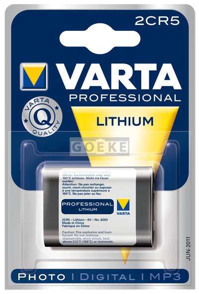3707_0 Varta 2CR5 Professional Lithium 6.0 Volt (06203301401)