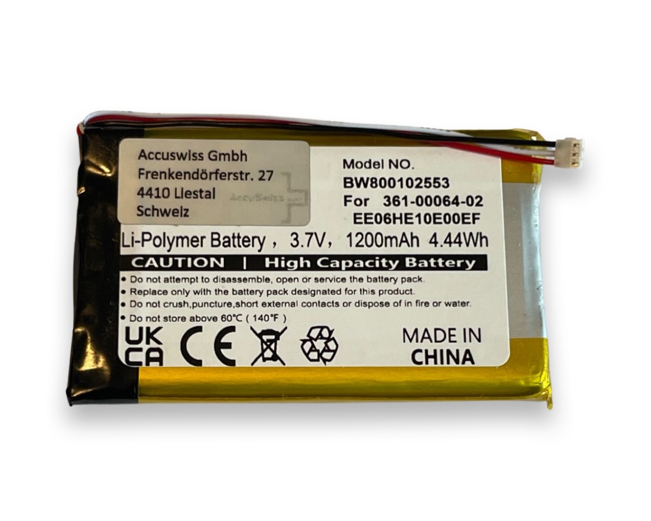 12672_0gV1pqCYXIYCei Akku ersetzt Garmin 361-00046-02, 361-00064-02 passend für Nuvi 3700, 3760, 3790