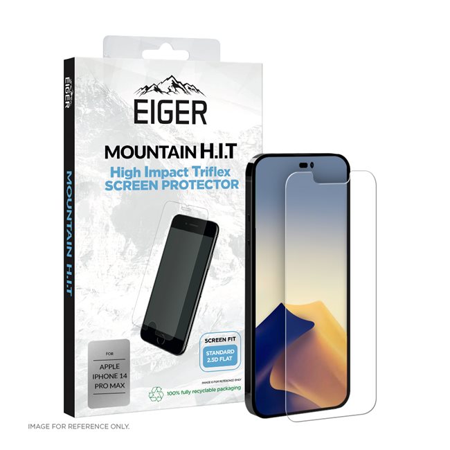 26218_0nw0vNffgWCyhA EIGER APPLE IPHONE 14 PRO MAX DISPLAY-GLAS (1ER-PACK) HIGH IMPACT TRIFLEX CLEAR