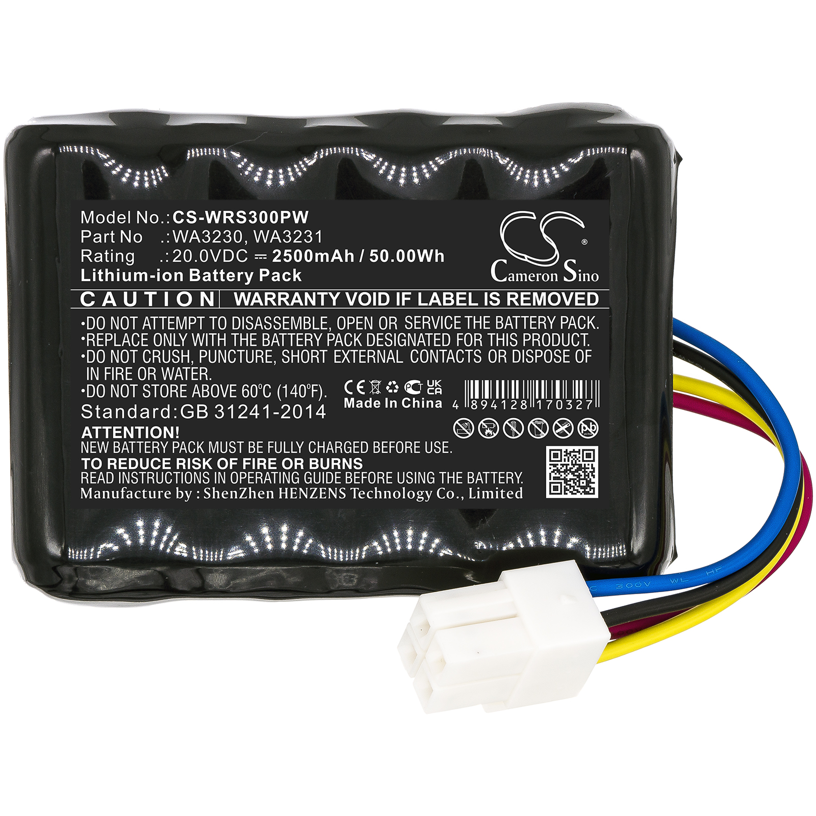 Batterie remplaçant Worx WA3230, WA3231, 50032492, 50032774 20V 2.5Ah