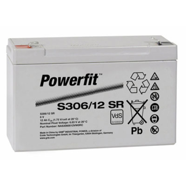 19295_0aBLxlPtsdGCM2 Soleil Exide Powerfit S306/12SR 6V 12Ah