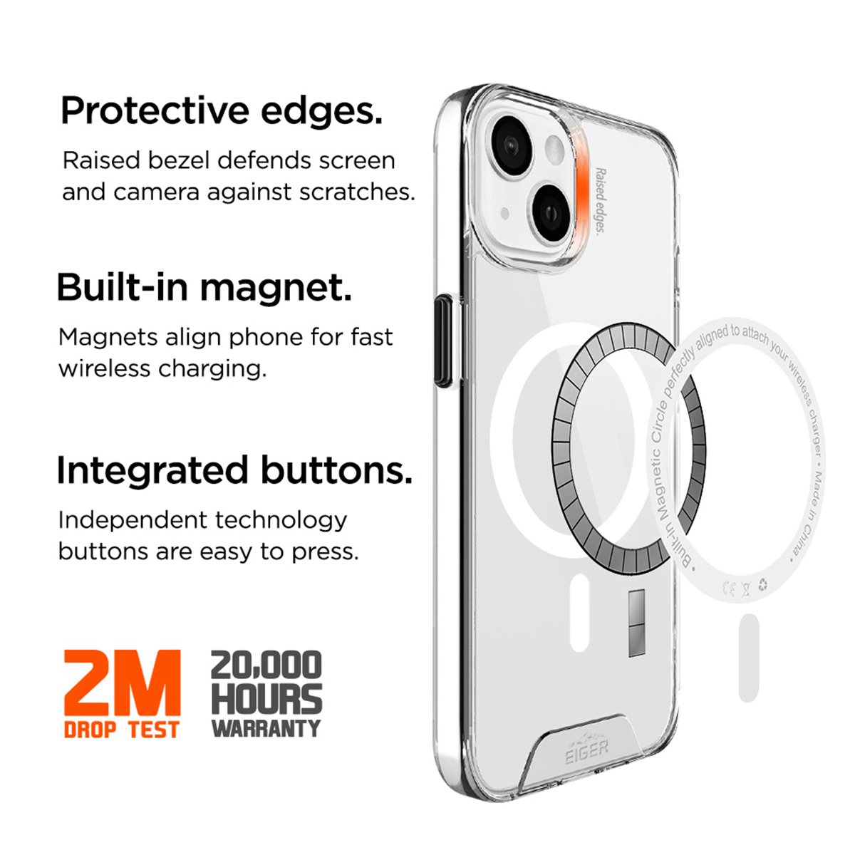26156_1EwtLkGlkGRyCf EIGER APPLE IPHONE 13 TRANSPARENTES MAGSAFE CASE GLACIER