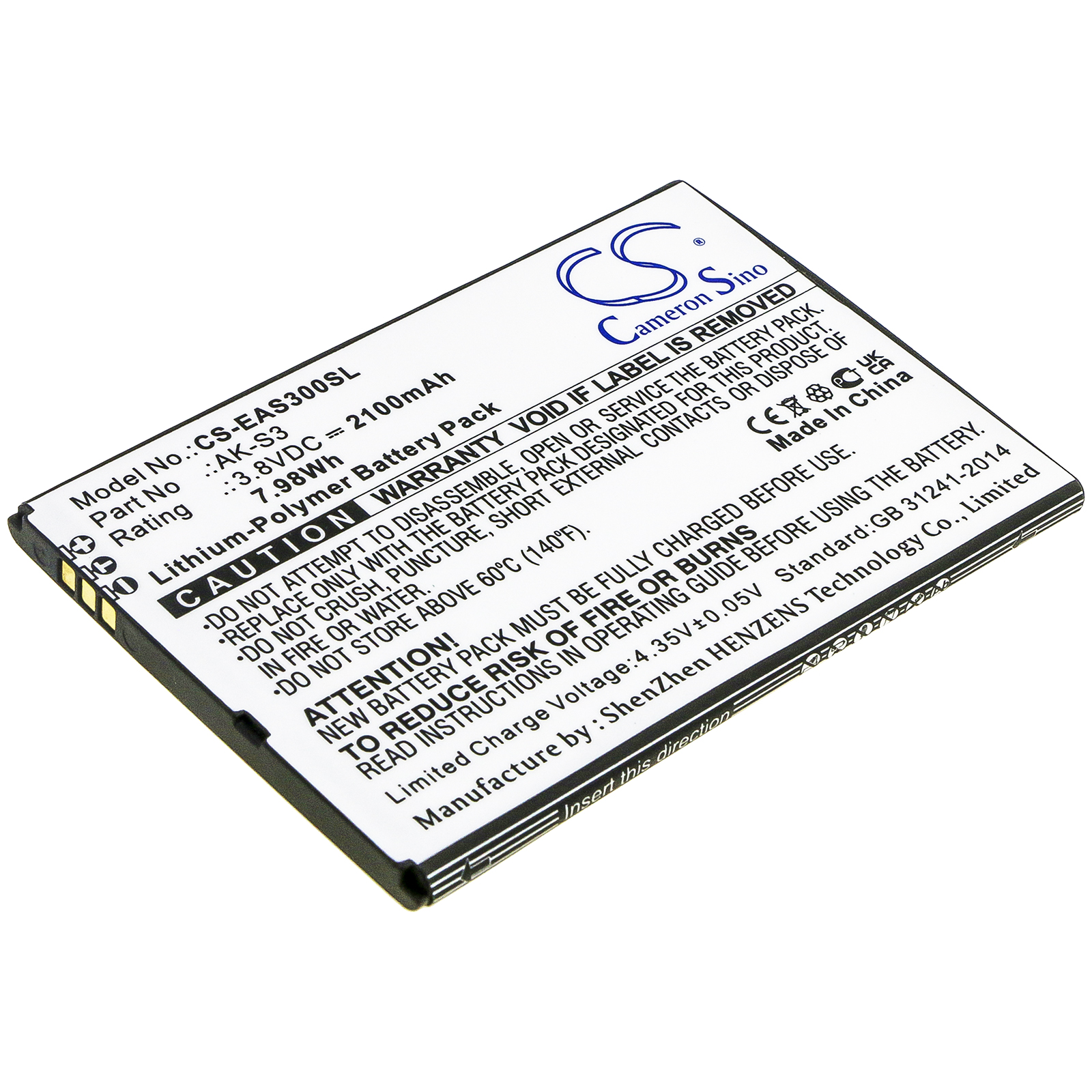 26696_0kkvGrY1Wr0MKa Akku ersetzt AK-S3 passend für Emporia Smart 3