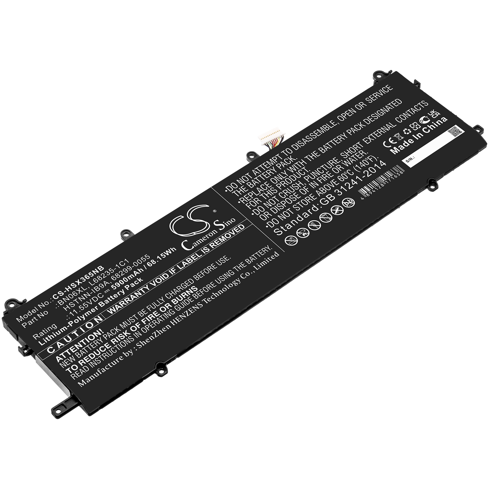 27047_0x2yriE8rus1H9 Akku ersetzt HP BN06XL, BN06072XL, HSTNN-IB9A, L68235-1C1 5900mAh