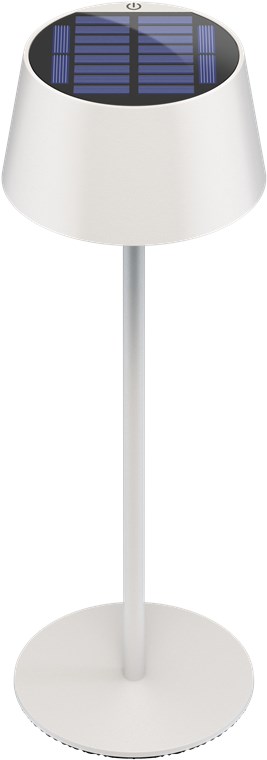 27587_0 Solar LED Tischleuchte dimmbar weiss IP44 Schutzstandard für den Aussenbereich
