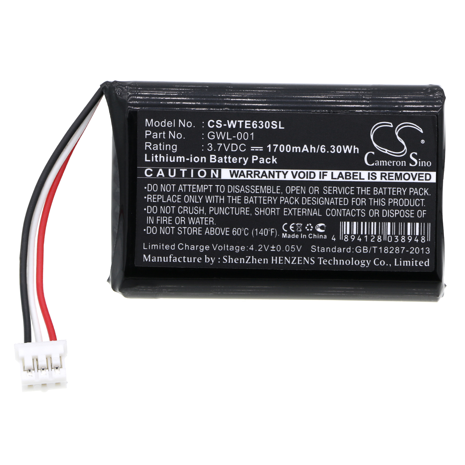 27418_1 Akku ersetzt GWL-001 passend für Wacom CTE-620BT, CTE-630BT, Graphire 4