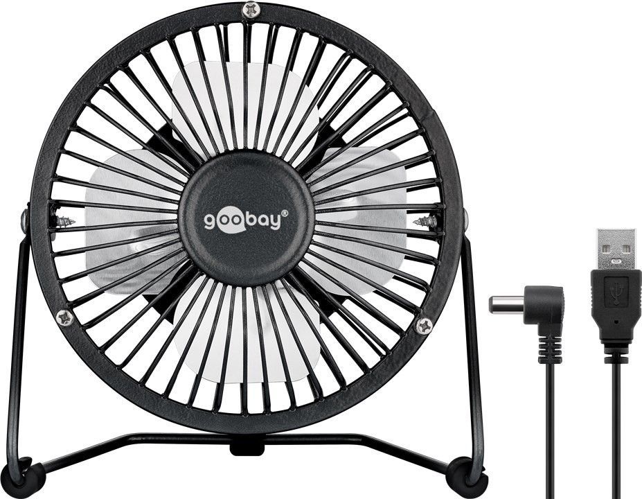 62060_1Aa58ZwajUOHNR 4 Zoll USB Ventilator für den Schreibtisch Schwarz