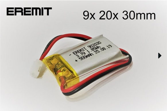 24877_0ItFU94CzMwy8E Akku 902030, 092030 3.7V 500mAh Li-Polymer Power Pole Stecker