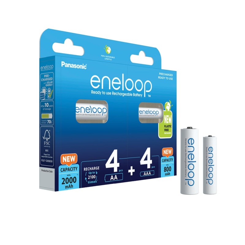 15773_0e3yxvcYbADUXQ Panasonic (Sanyo) eneloop AA / AAA Combi Pack 2x4er BK-KJMCCE44E