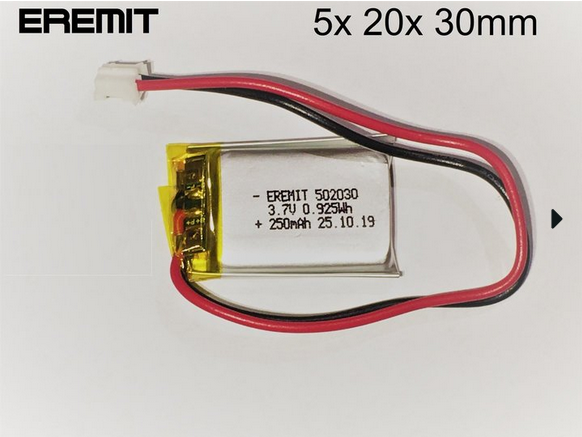 24854_01Hr8iAsBQsfM2 Akku 502030, 052030 3.7V 250mAh Li-Polymer JST-PH 2.0mm Stecker