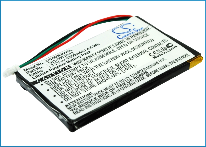 Batterie remplace Garmin 361-00019-11, 010-00621-10 1250mAh