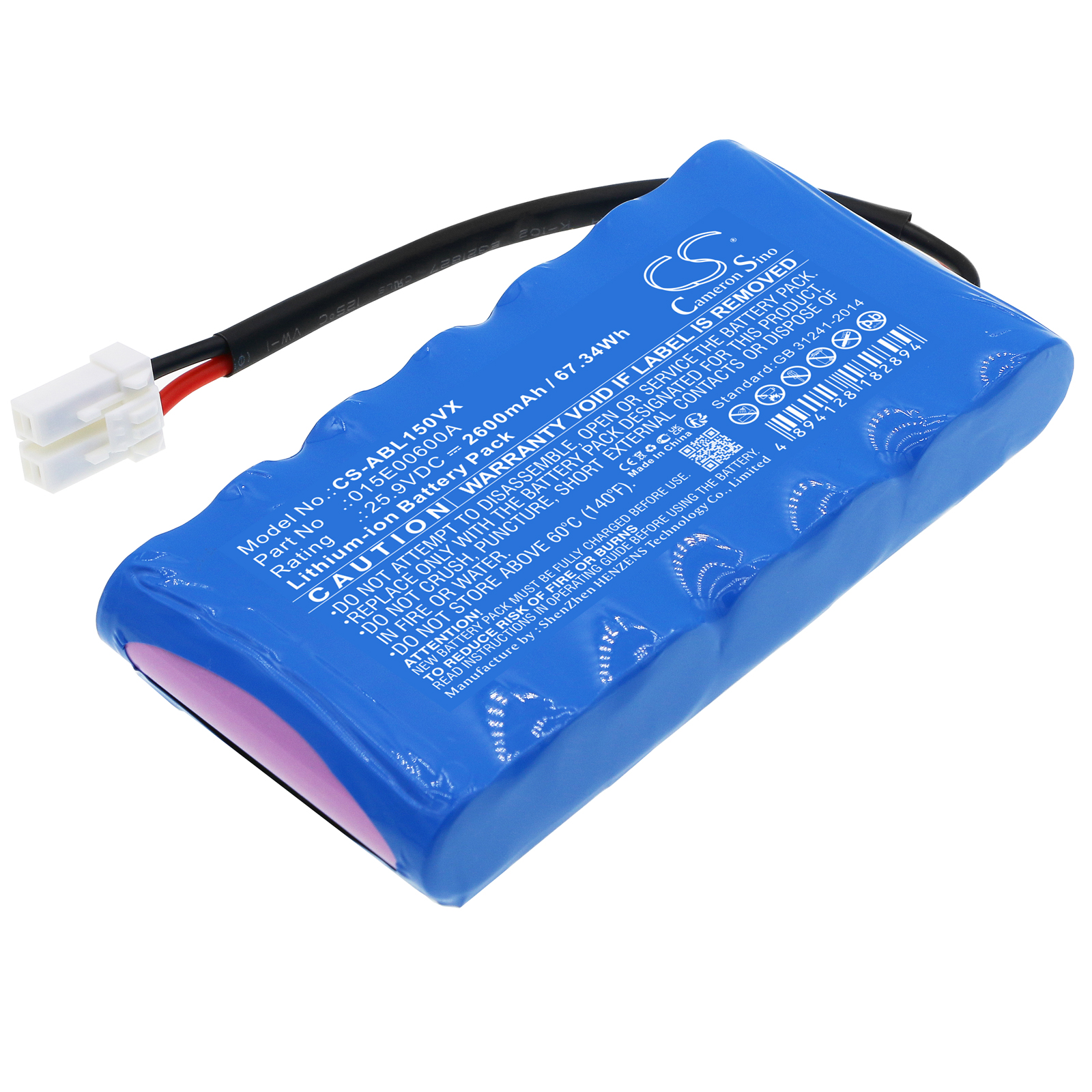 26822_1 Akku ersetzt 015E00600A passend für Wiper i70, i100S, L15, Next Tech DX2