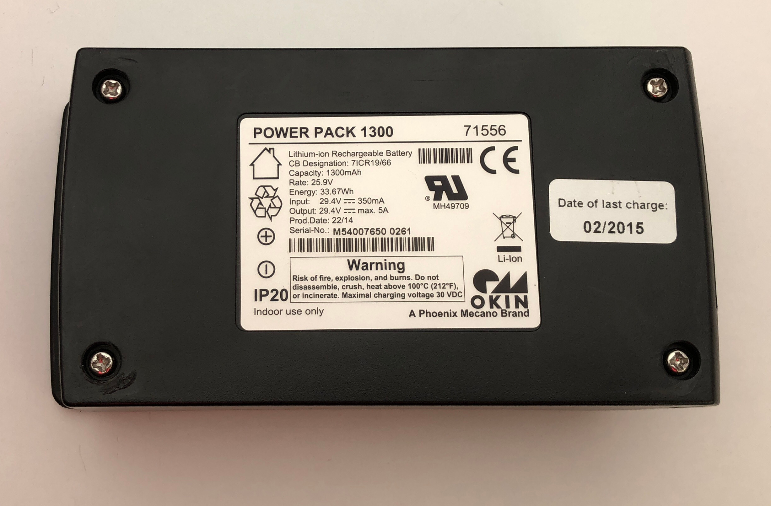 71556_1 Zellentausch für OKIN Power Pack 1300, 71556 29.4V 1500mAh