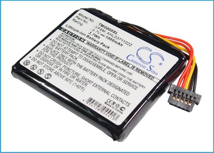 Batterie remplaçant TomTom AHL03711022, VF6M 1000mAh
