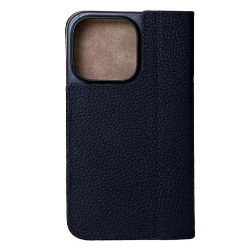 iPhone 15 Pro, Marc noir, Book-Cover cuir véritable