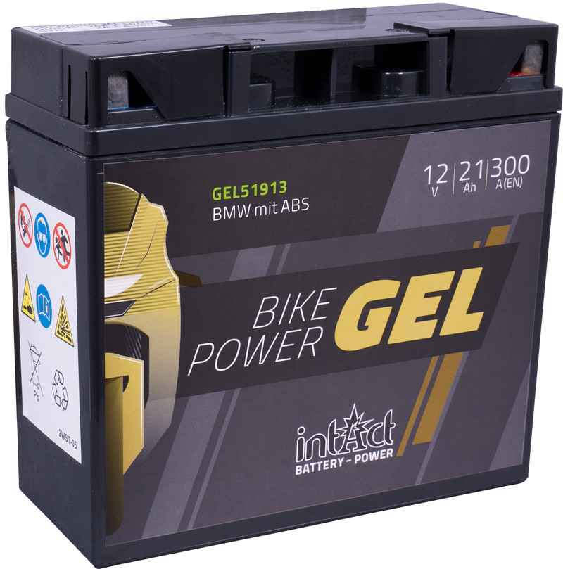 Intact GEL51913 GEL-Motorradbatterie ersetzt DIN51913 passend für BMW mit ABS