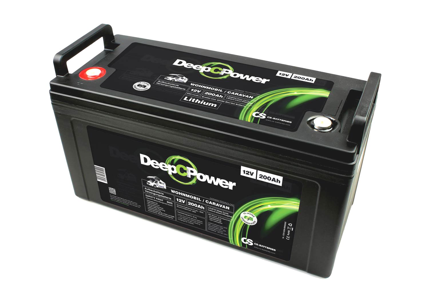 23678_0rJidEPAWdehgl Batterie Deep C Power 12V 200Ah LiFePO4 pour camping-cars, caravanes
