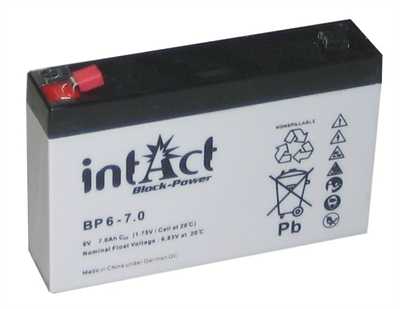 intAct Block-Power BP6-7 batterie gel, 6V 7.5Ah