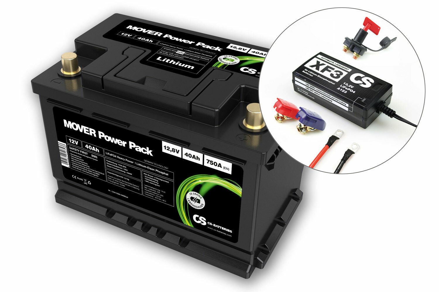 24467_0enHRT0EMB7VYk Lithium LiFePO4 Mover Power Pack Set 12.8V 80Ah Rangierbatterie