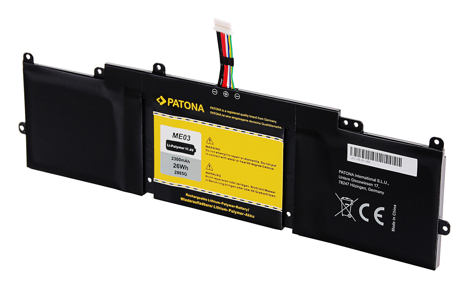 24836_0A5EcZi8h4O38B Akku ersetzt 787089-421, ME03XL passend für HP Stream 11-D004, P4C59UA, TPN-Q156