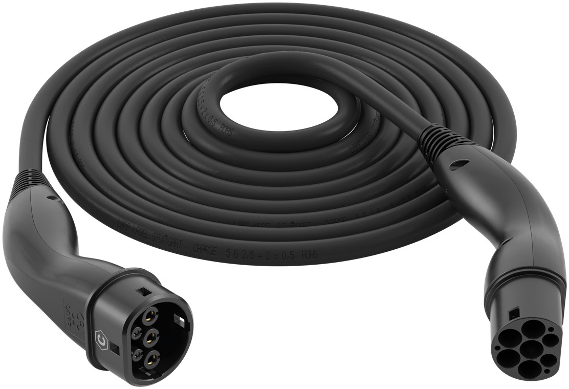 26061_0M1aLNpM9qZv7B HELIX® Ladekabel Typ 2, bis zu 7,4 kW, 5 m, schwarz