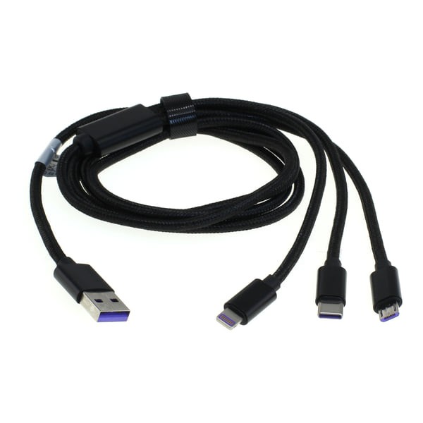 25945_0MXhd3ved5mXri OTB Datenkabel 3in1 - kompatibel zu iPhone / Micro-USB / USB-C - 1,0m - schwarz